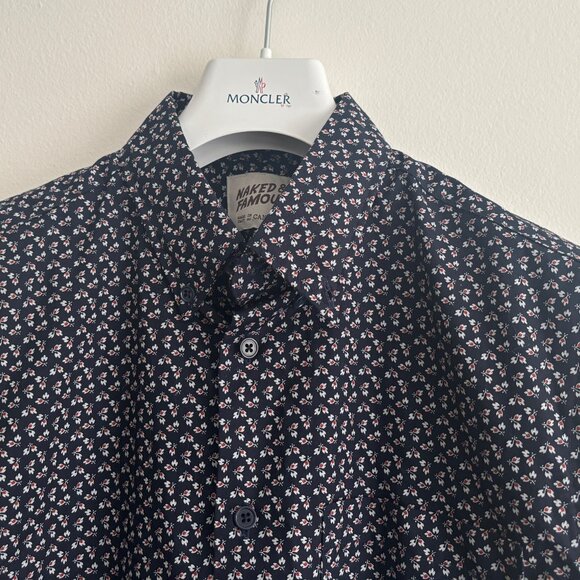 Naked + Famous Short Sleeve Floral Spring Flower Shirt- Small/ Medium - Picture 2 of 7
